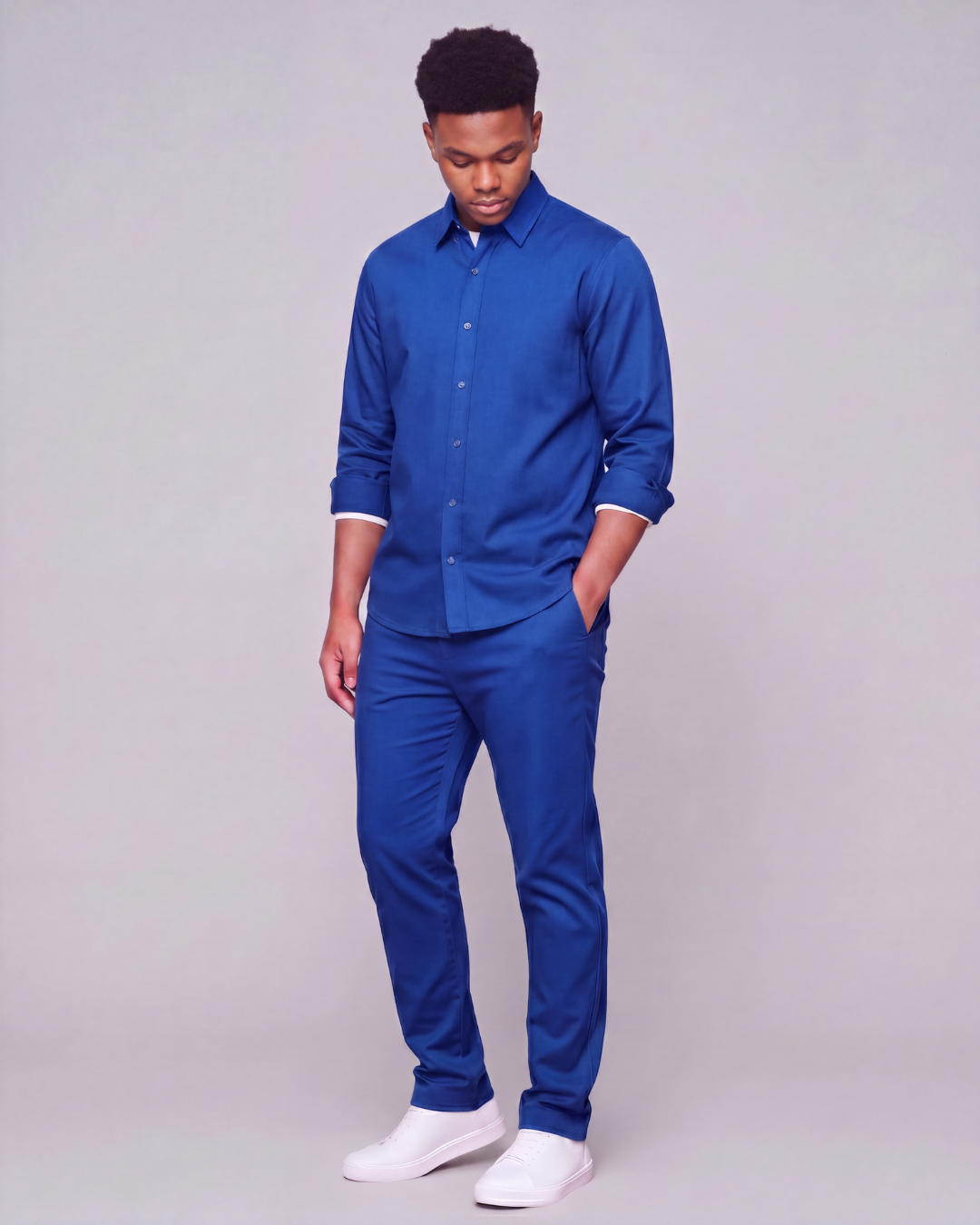 Boys' Classic Chino Pants + Classic Long-Sleeve Overshirt Set