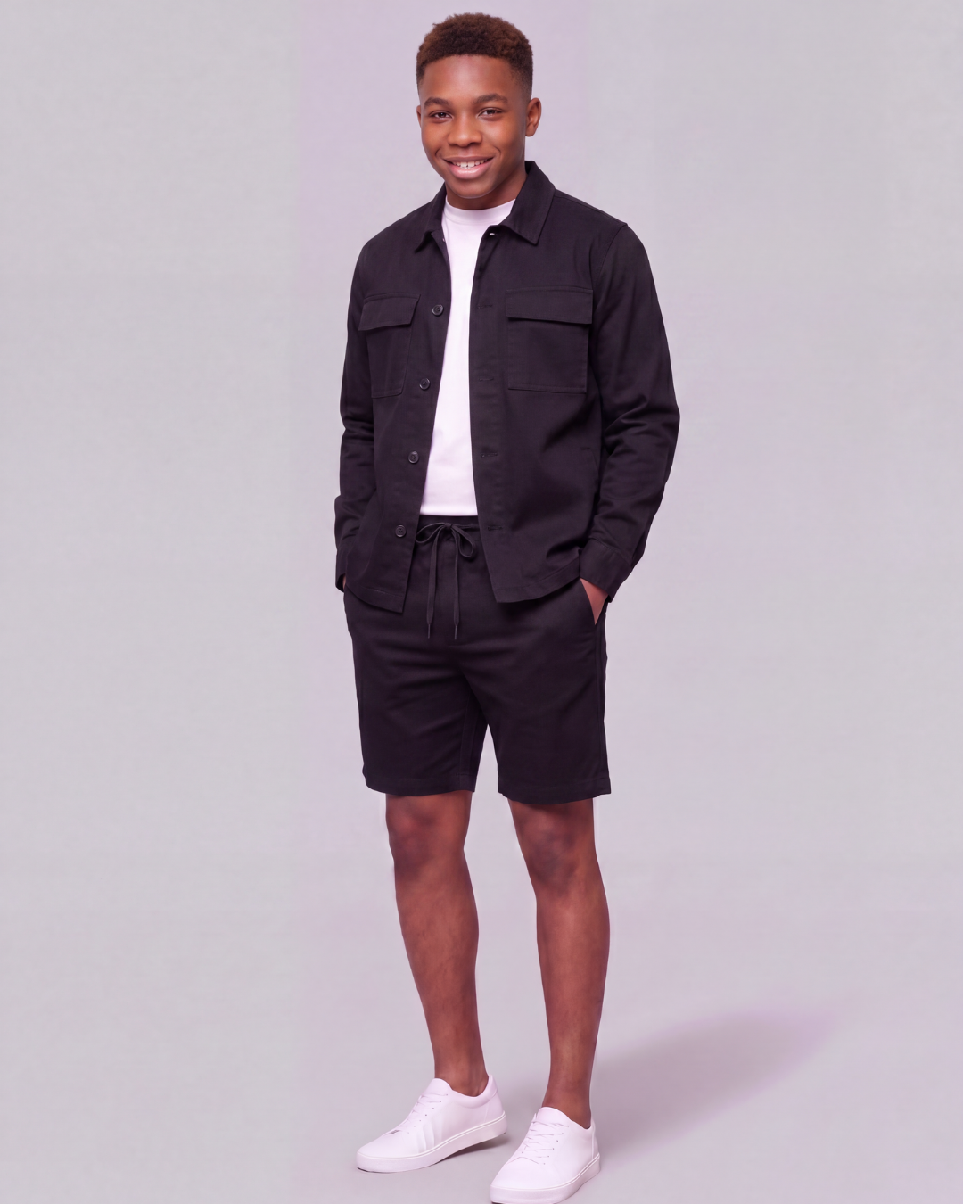 Boys' Drawstring Chino Shorts + Classic Field Jacket Set