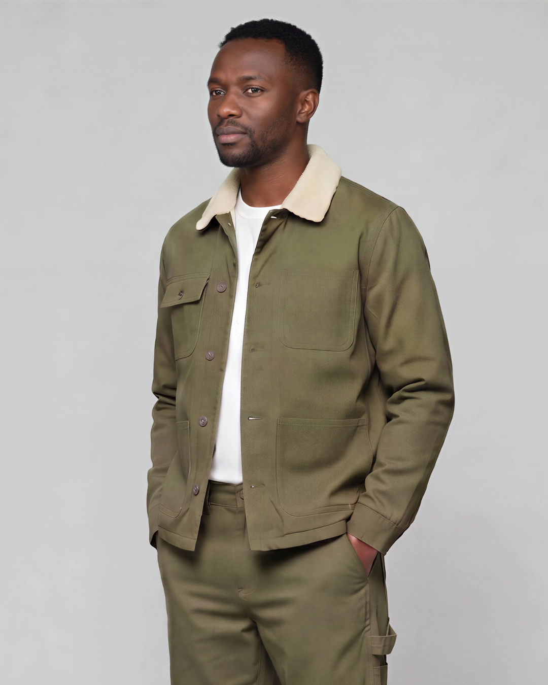 Men's Sherpa-Lined Chore Jacket