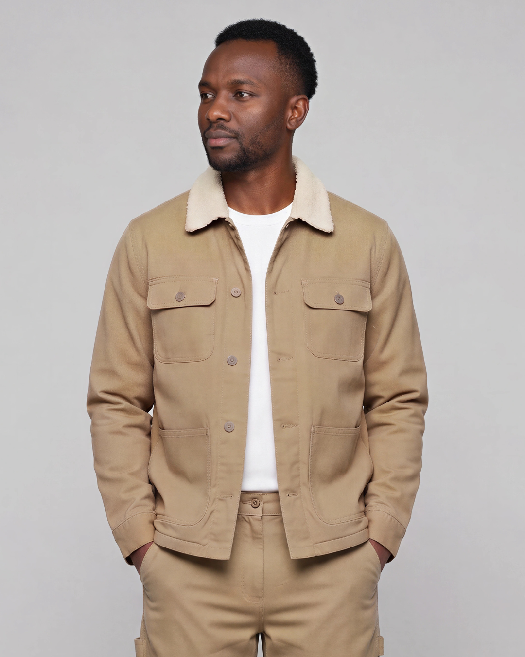 Men's Sherpa-Lined Chore Jacket