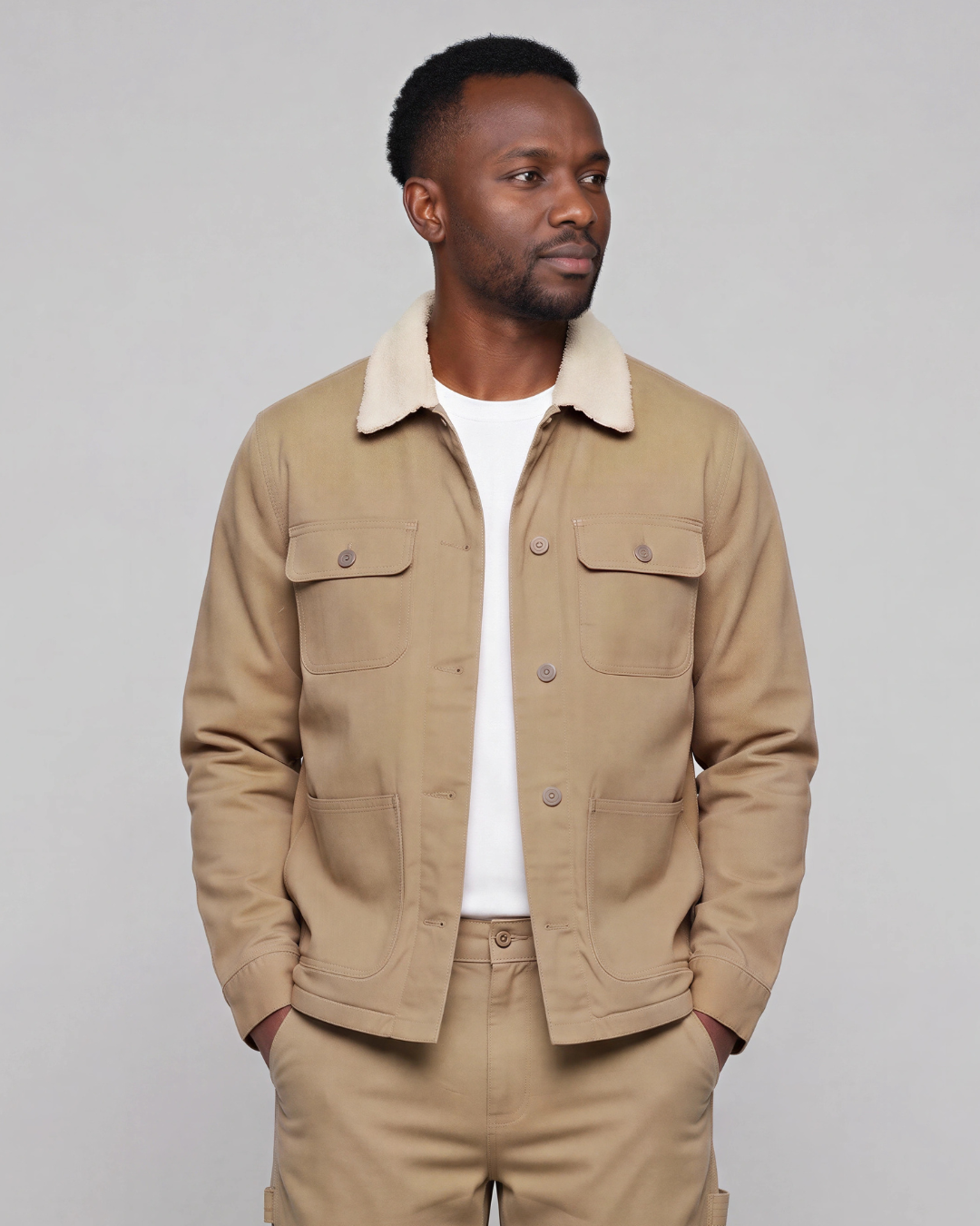 Men's Sherpa-Lined Chore Jacket