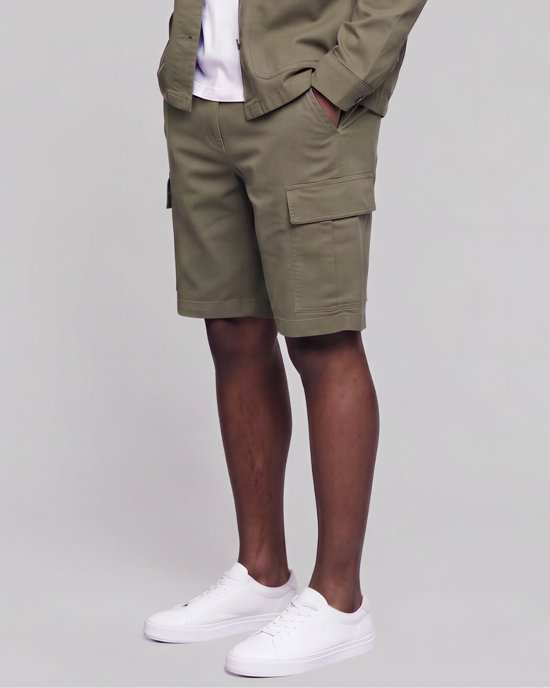 Men's Relaxed Cargo Shorts + Chore Jacket Set