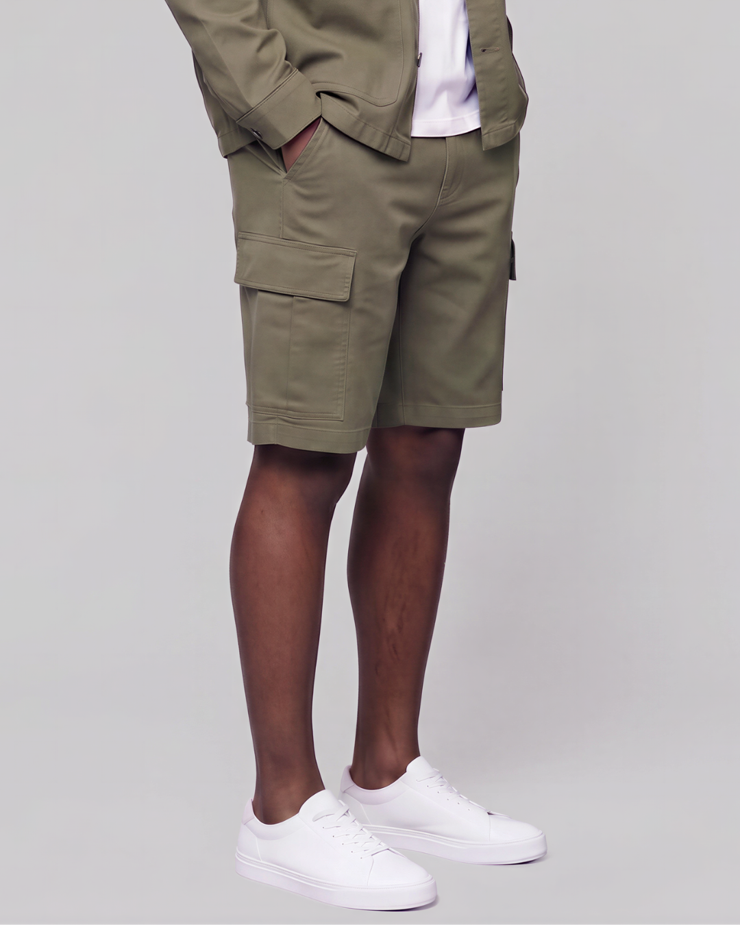 Men's Relaxed Cargo Shorts + Chore Jacket Set