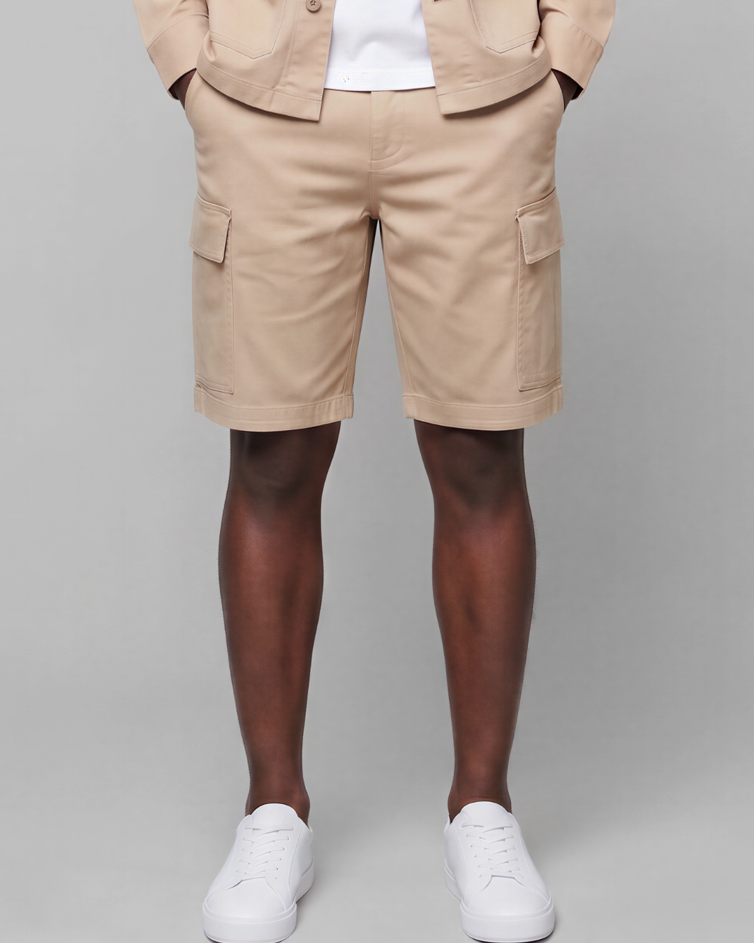 Men's Relaxed Cargo Shorts + Chore Jacket Set