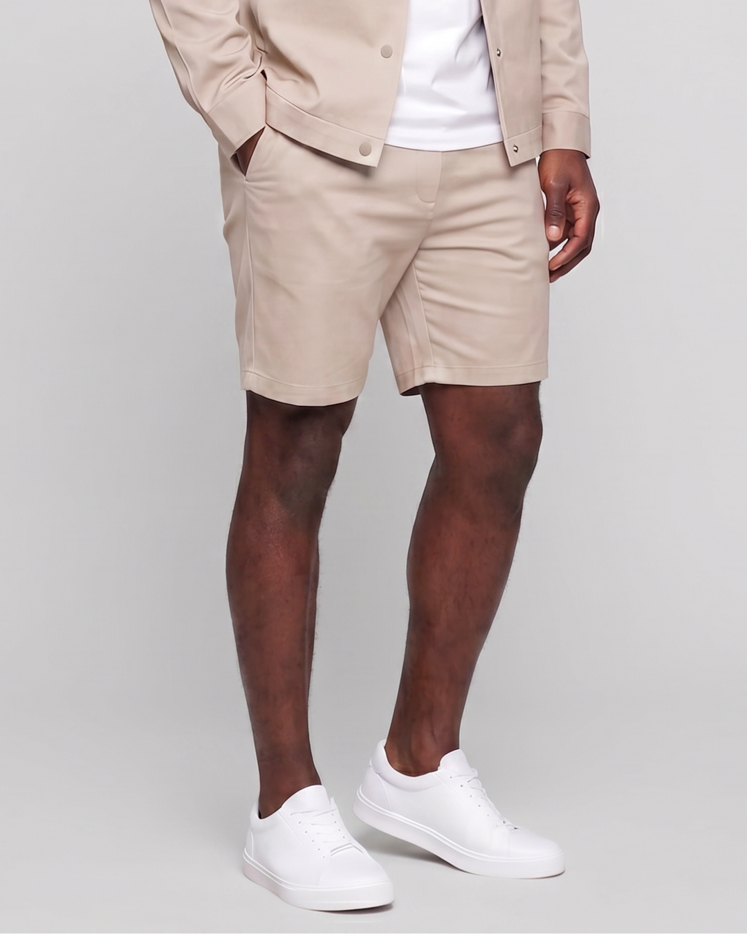 Men's Classic Chino Shorts + Coach Jacket Set