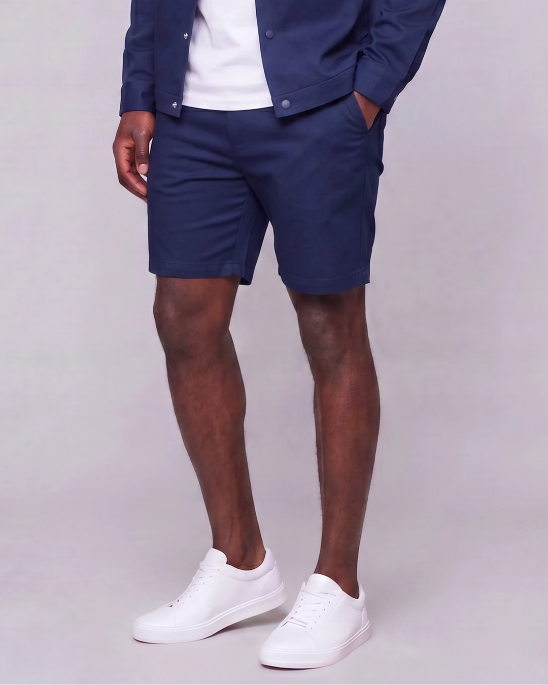 Men's Classic Chino Shorts + Coach Jacket Set