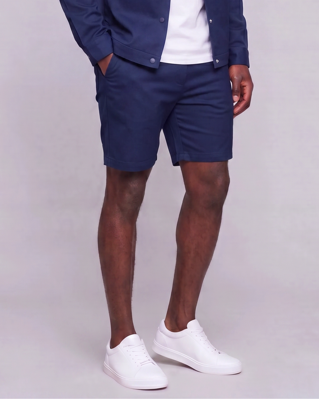 Men's Classic Chino Shorts + Coach Jacket Set