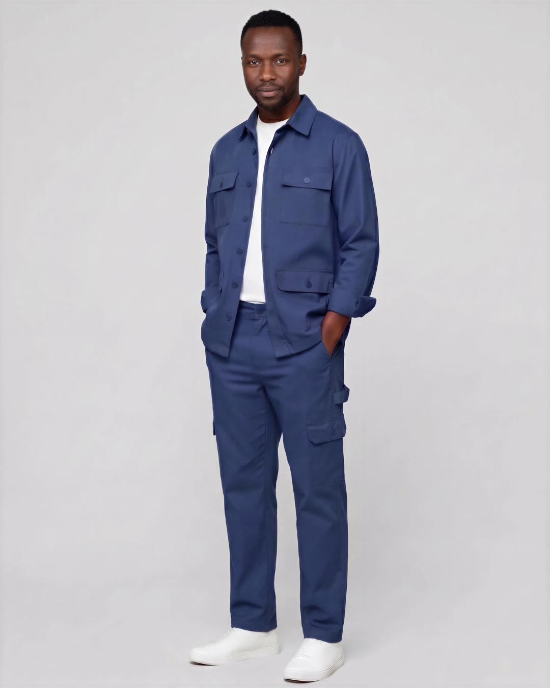 Men's Carpenter Utility Pants + Four-Pocket Utility Overshirt Set