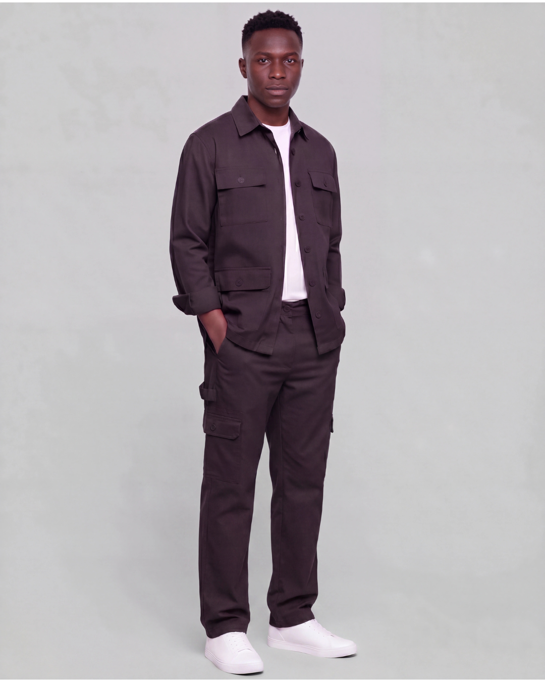 Men's Carpenter Utility Pants + Four-Pocket Utility Overshirt Set