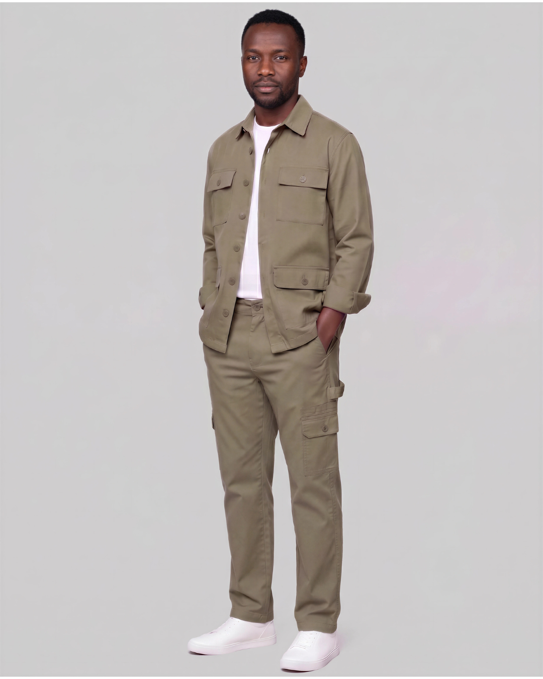 Men's Carpenter Utility Pants + Four-Pocket Utility Overshirt Set