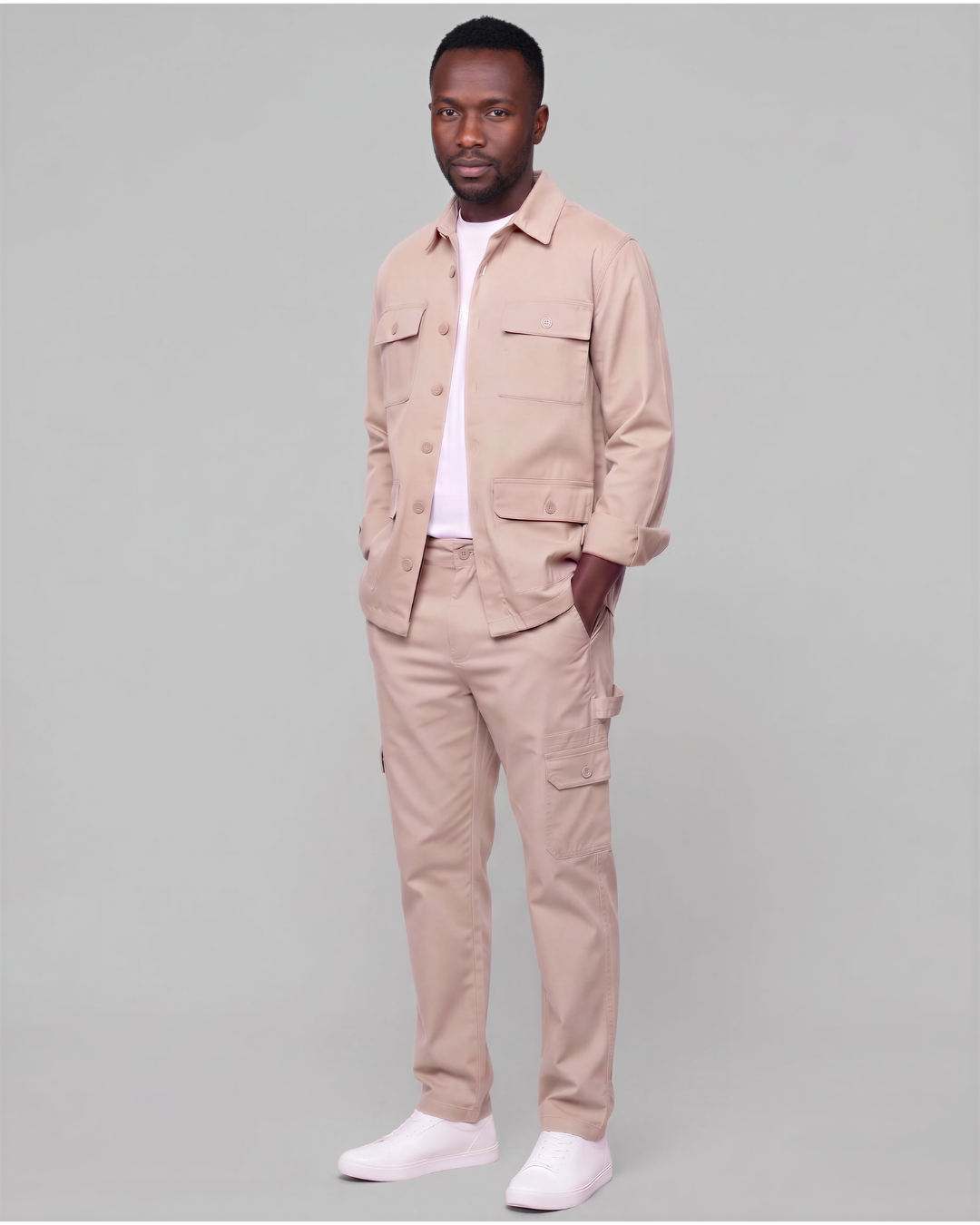 Men's Carpenter Utility Pants + Four-Pocket Utility Overshirt Set