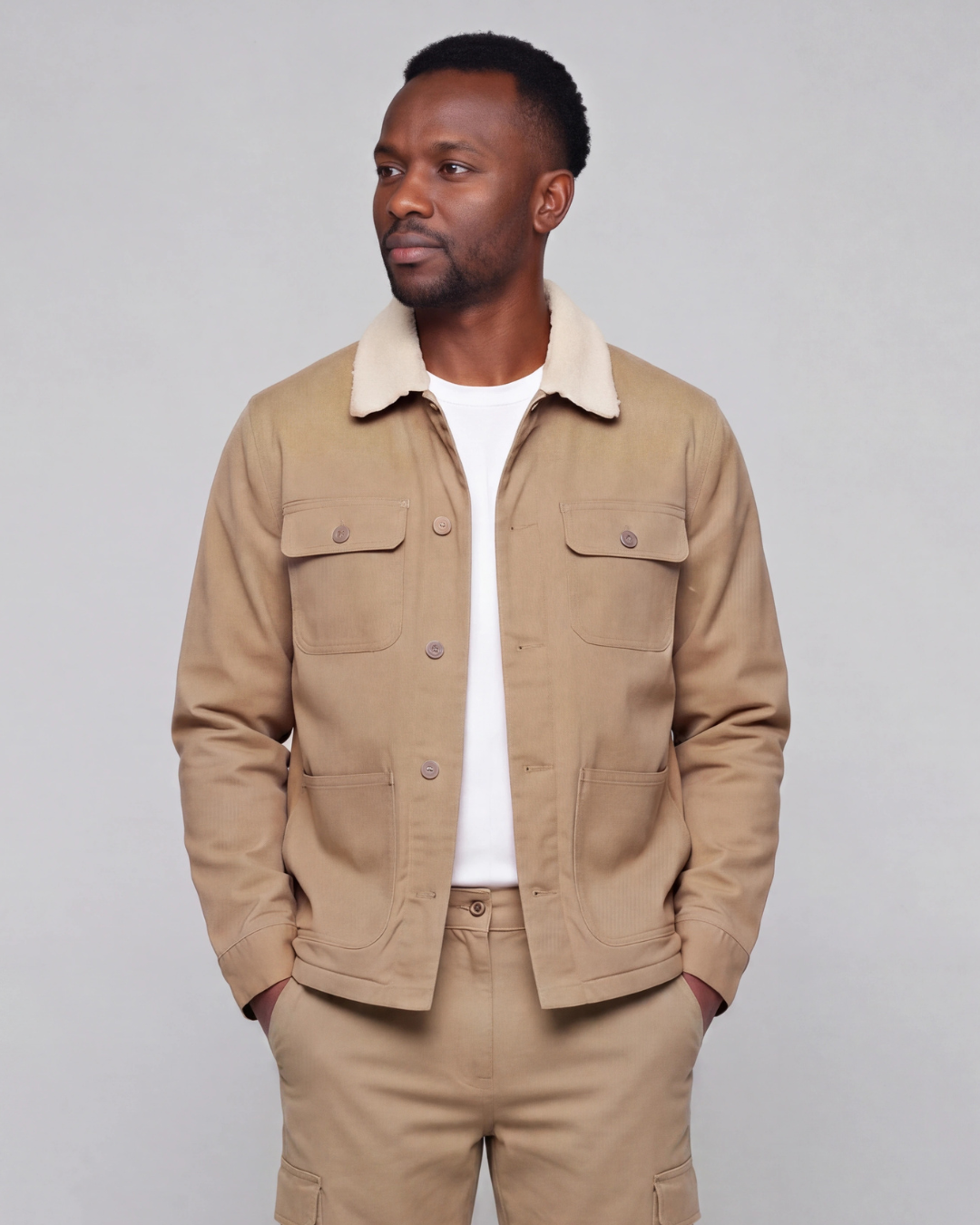 Men's Sherpa-Lined Chore Jacket