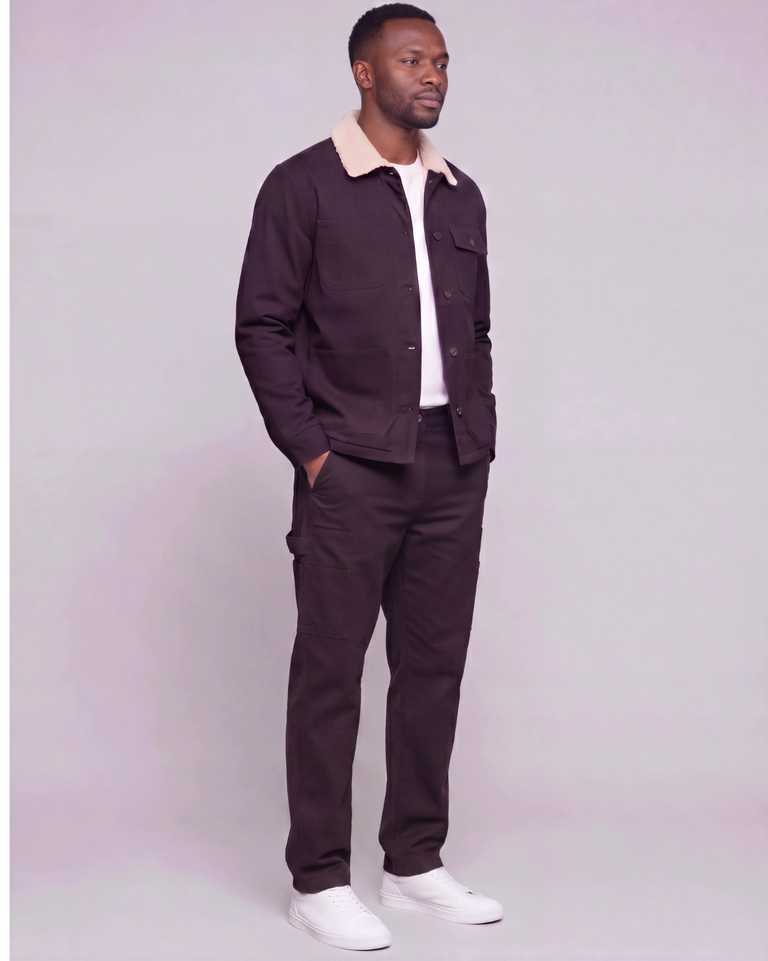 Men's Carpenter Utility Pants + Sherpa-Lined Chore Jacket Set