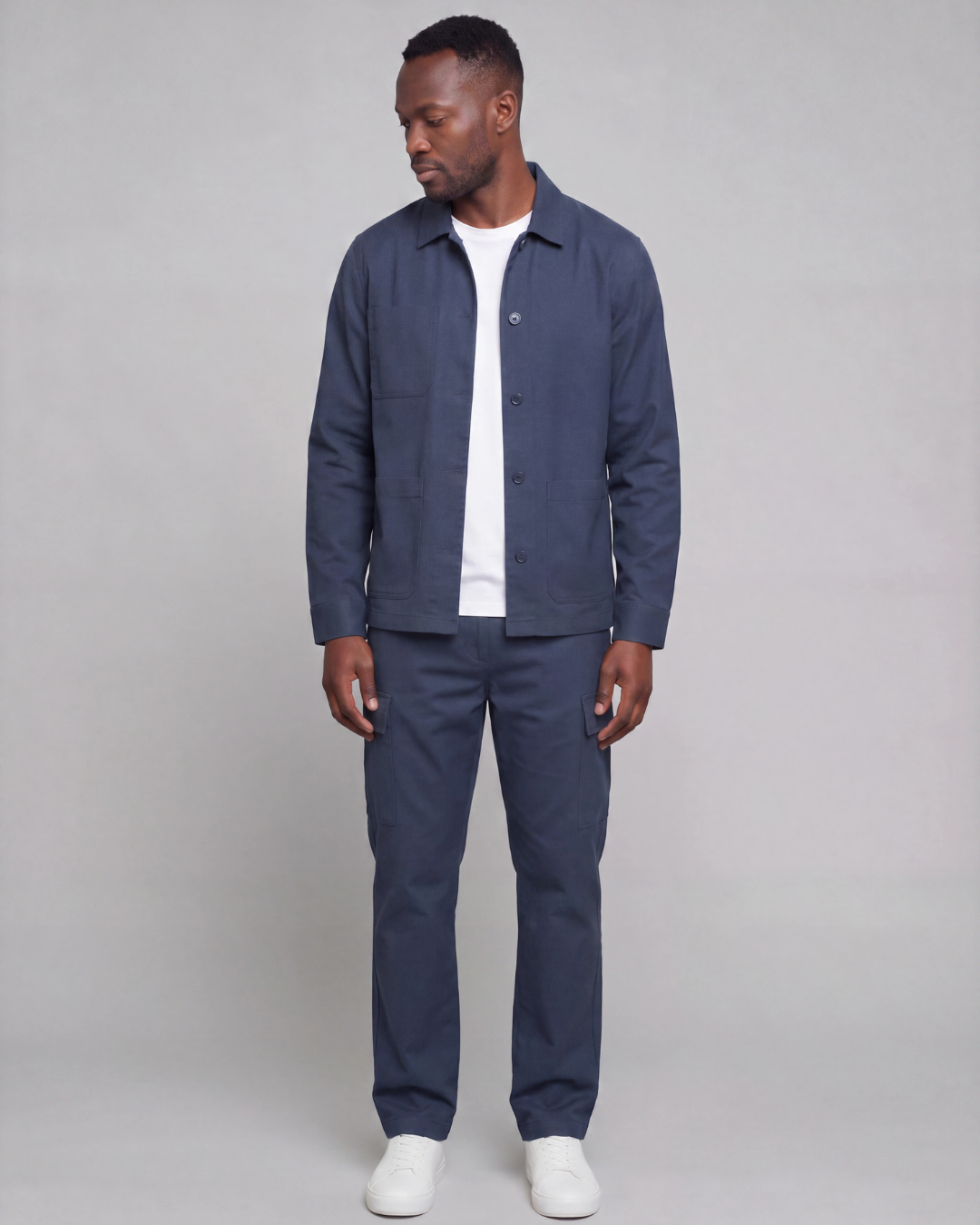 Men's Relaxed Cargo Pants + Chore Jacket Set