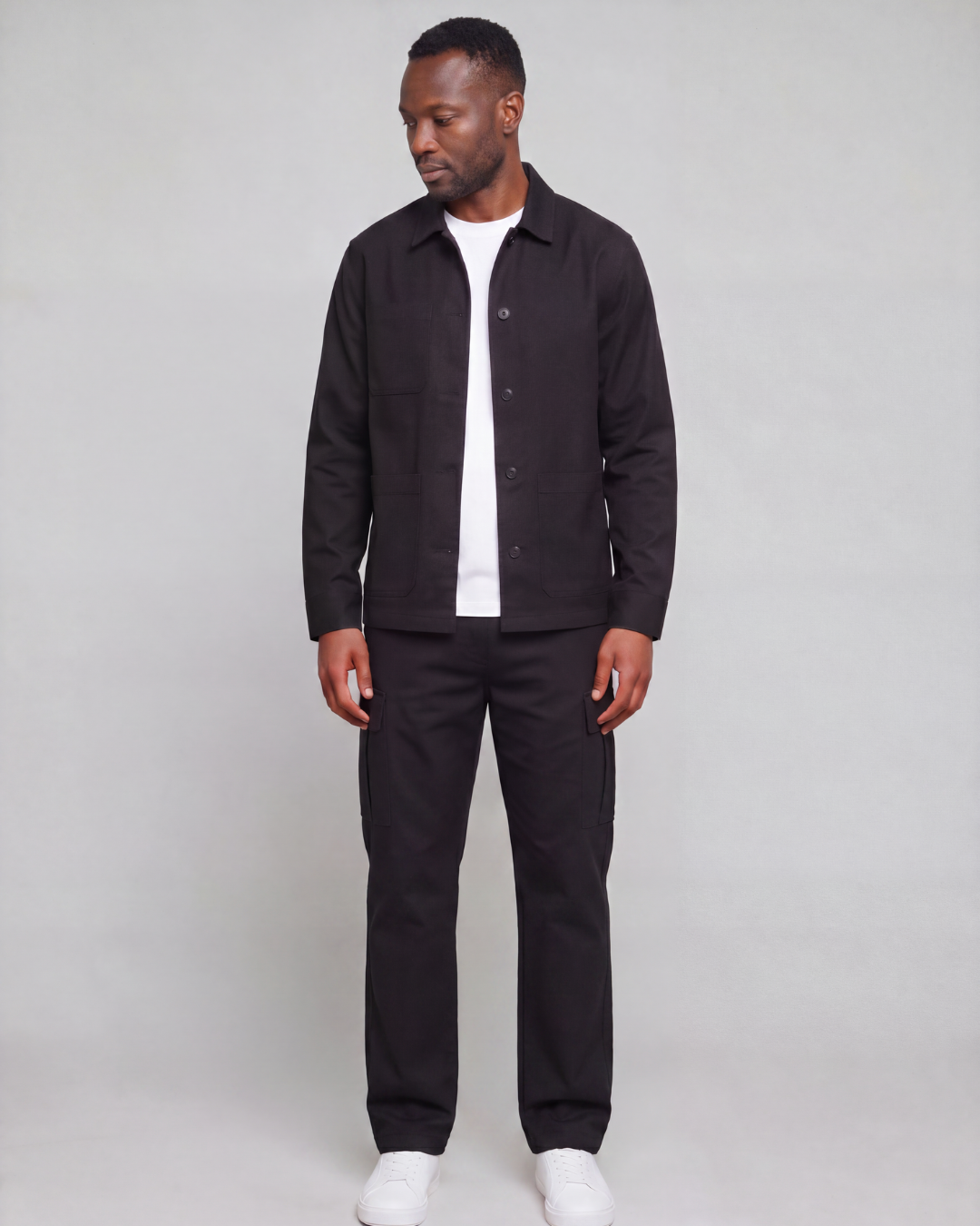 Men's Relaxed Cargo Pants + Chore Jacket Set