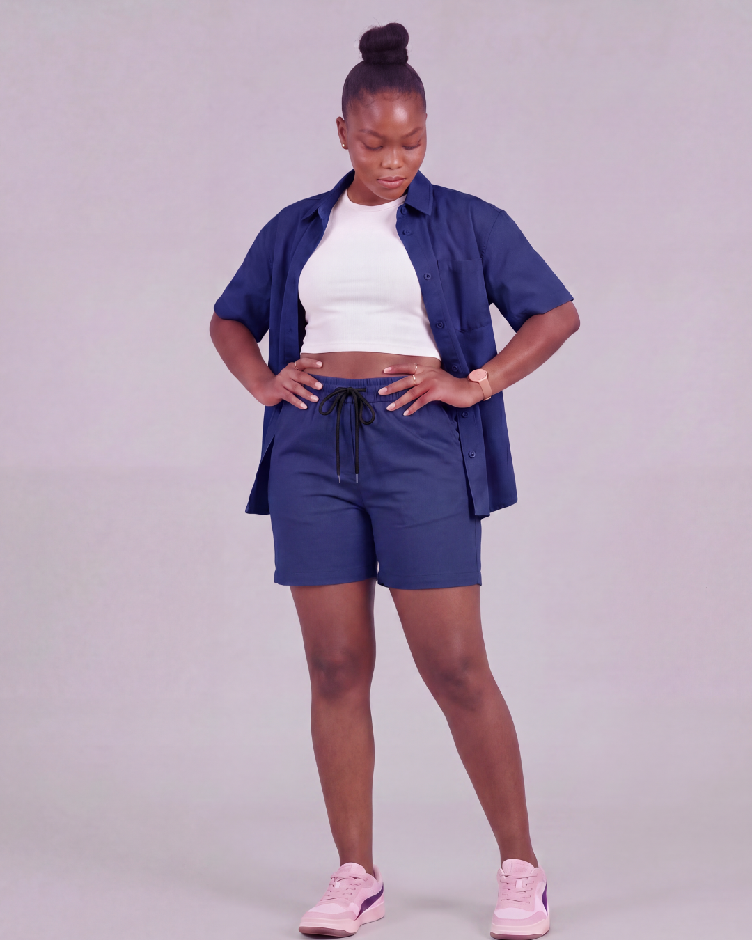 Women's Drawstring Chino Short