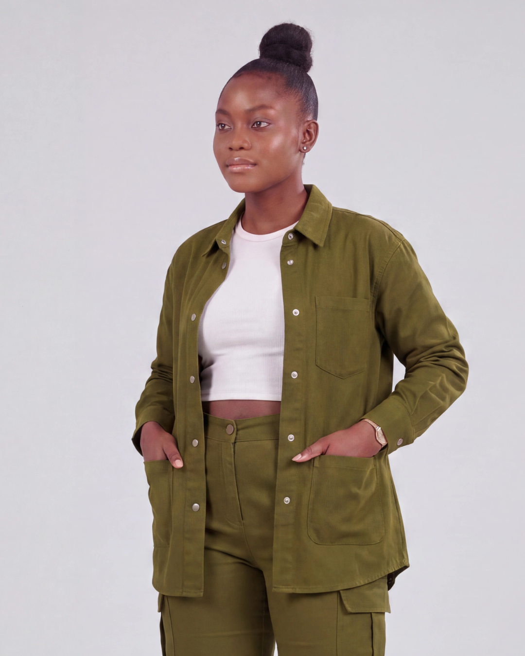 Women’s Snap-Button Overshirt
