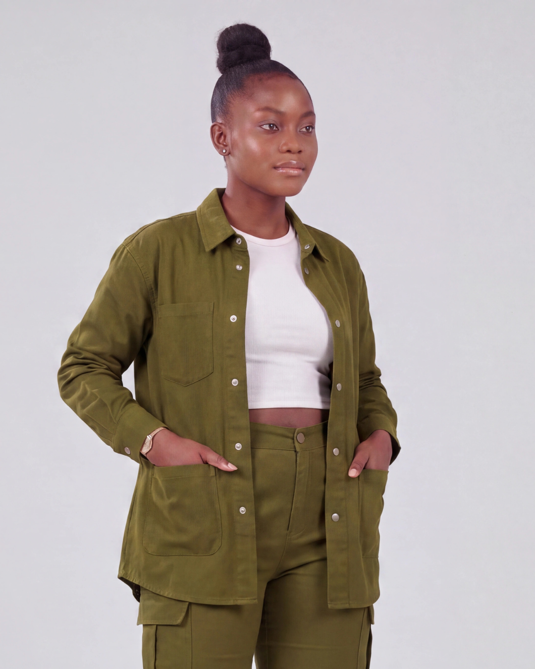 Women’s Snap-Button Overshirt