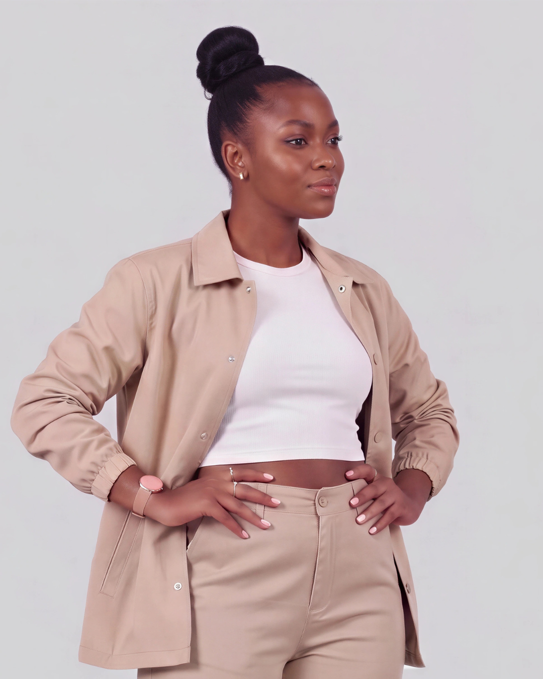 Women's Classic Chino Shorts + Coach Jacket Set