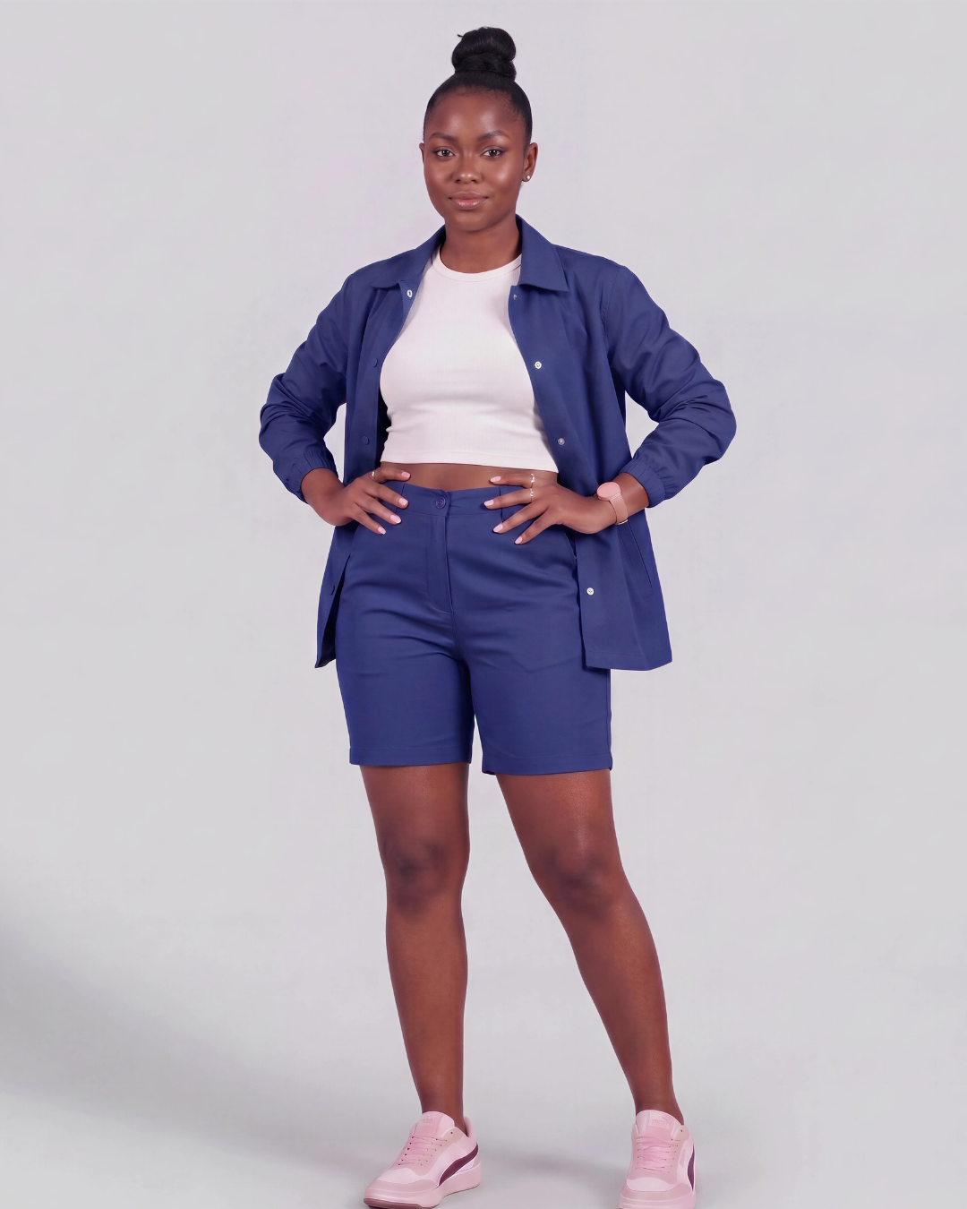 Women's Classic Chino Shorts + Coach Jacket Set