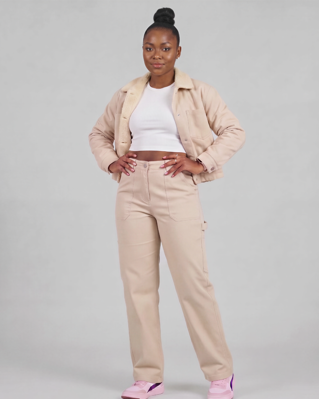 Women's Carpenter Utility Pants + Sherpa-Lined Chore Jacket Set
