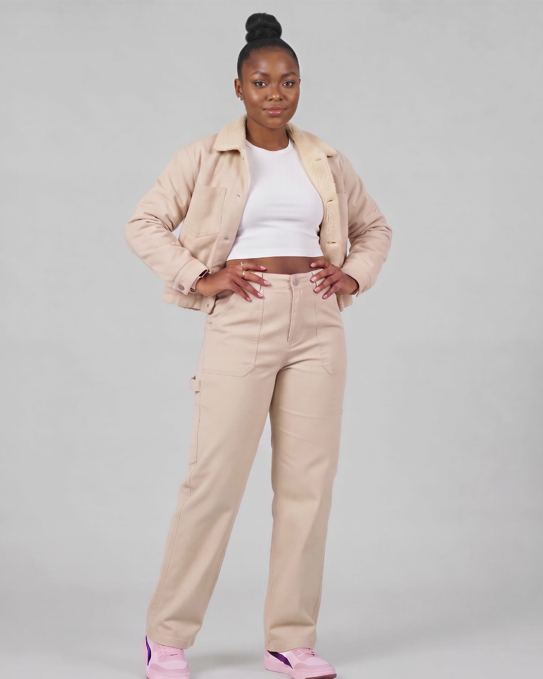Women's Carpenter Utility Pants + Sherpa-Lined Chore Jacket Set