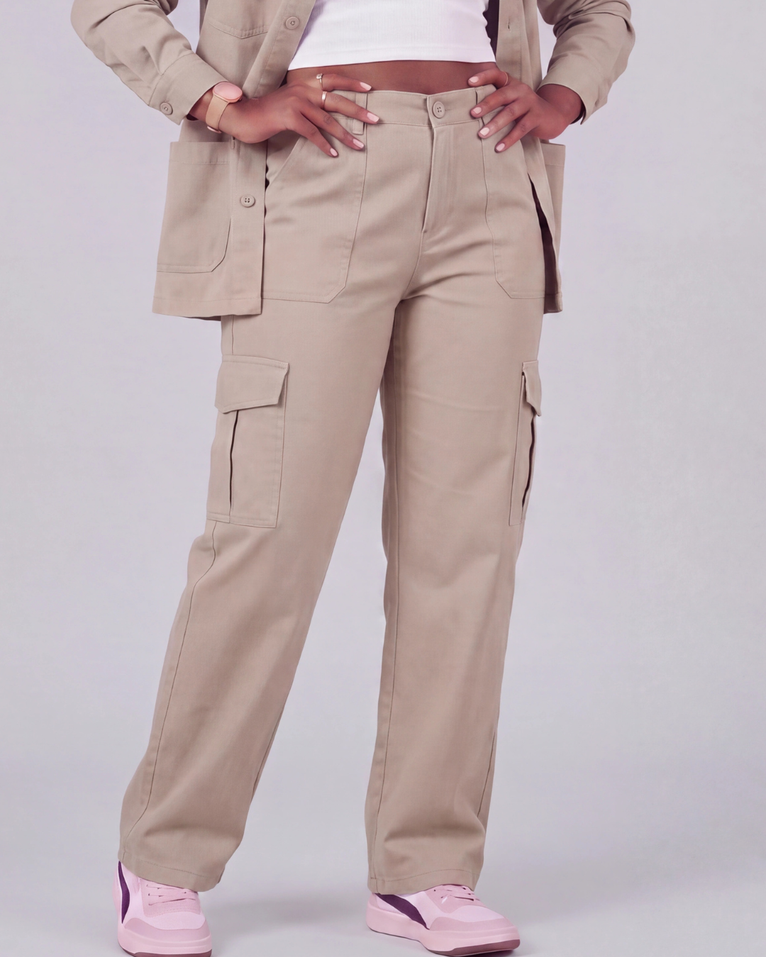 Women's Relaxed Cargo Pants + Chore Jacket Set