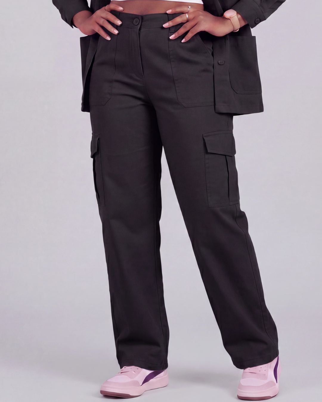 Women's Relaxed Cargo Pants + Chore Jacket Set