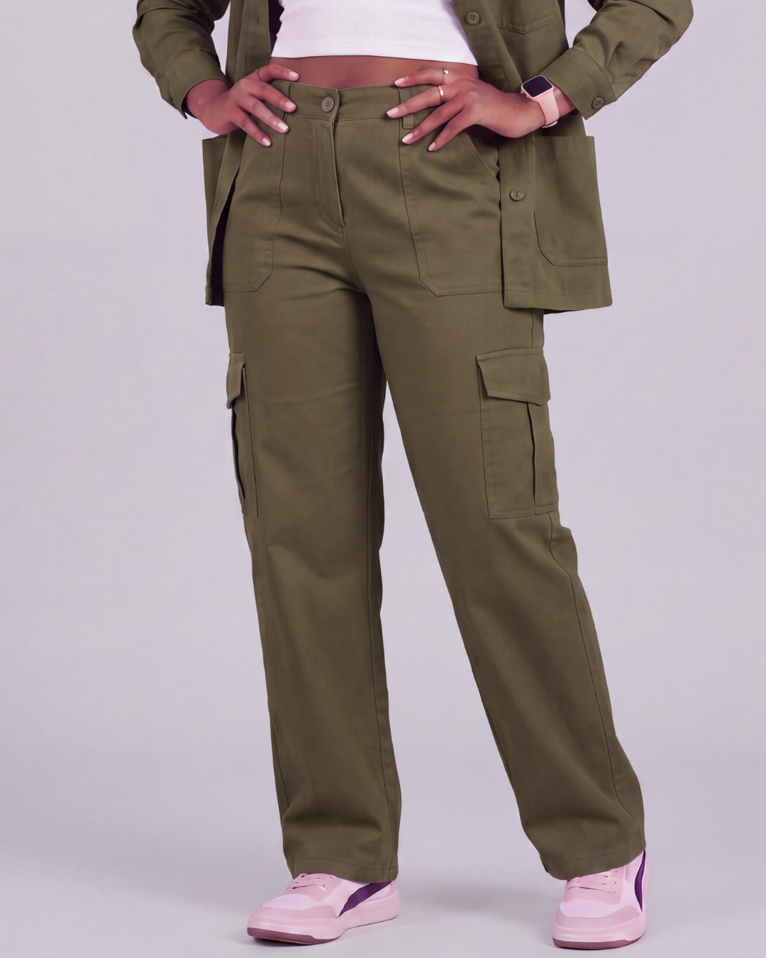 Women's Relaxed Cargo Pants + Chore Jacket Set