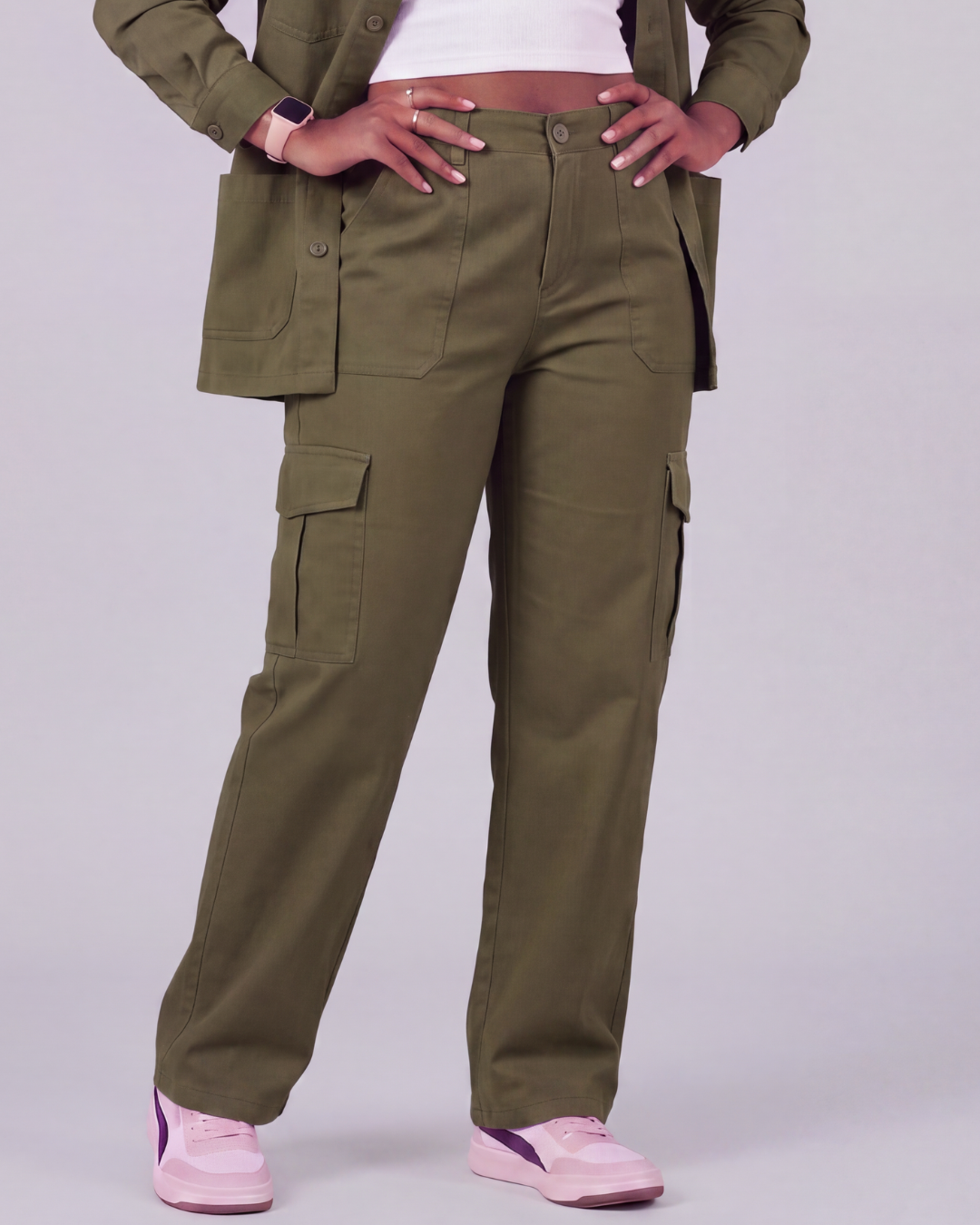 Women's Relaxed Cargo Pants + Chore Jacket Set
