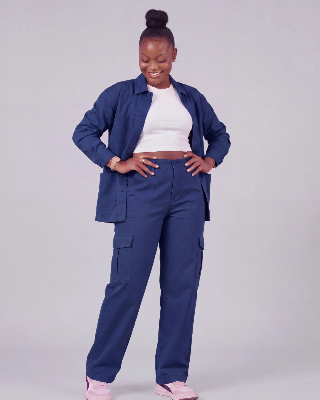 Women's Relaxed Cargo Pants + Chore Jacket Set