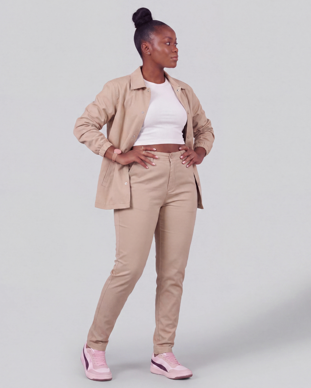 Women's Classic Chino Pants + Coach Jacket Set