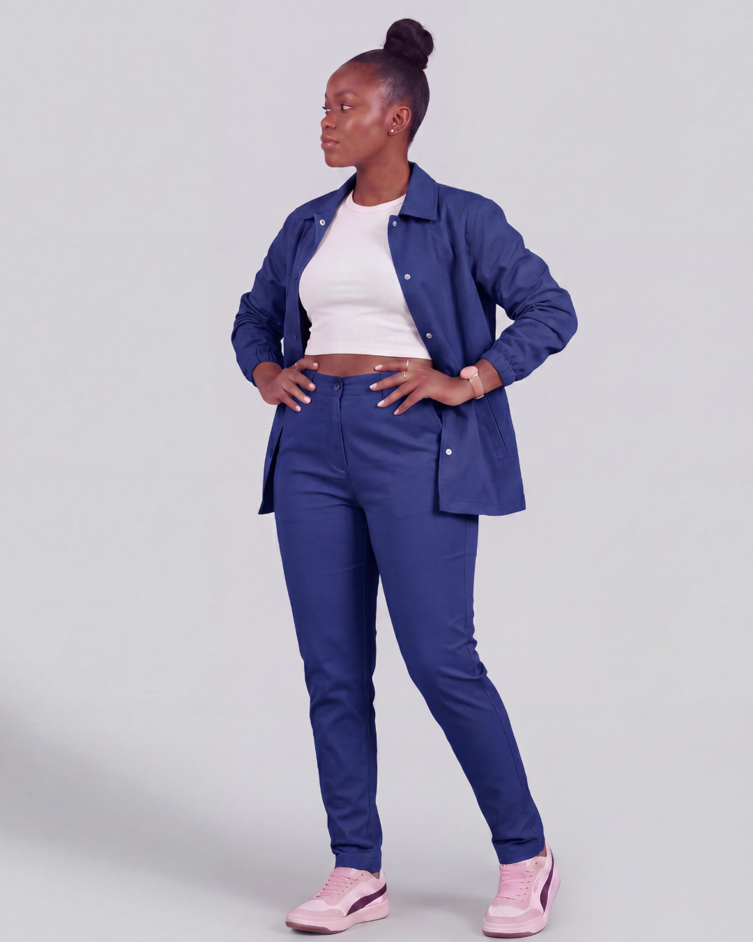 Women's Classic Chino Pants + Coach Jacket Set