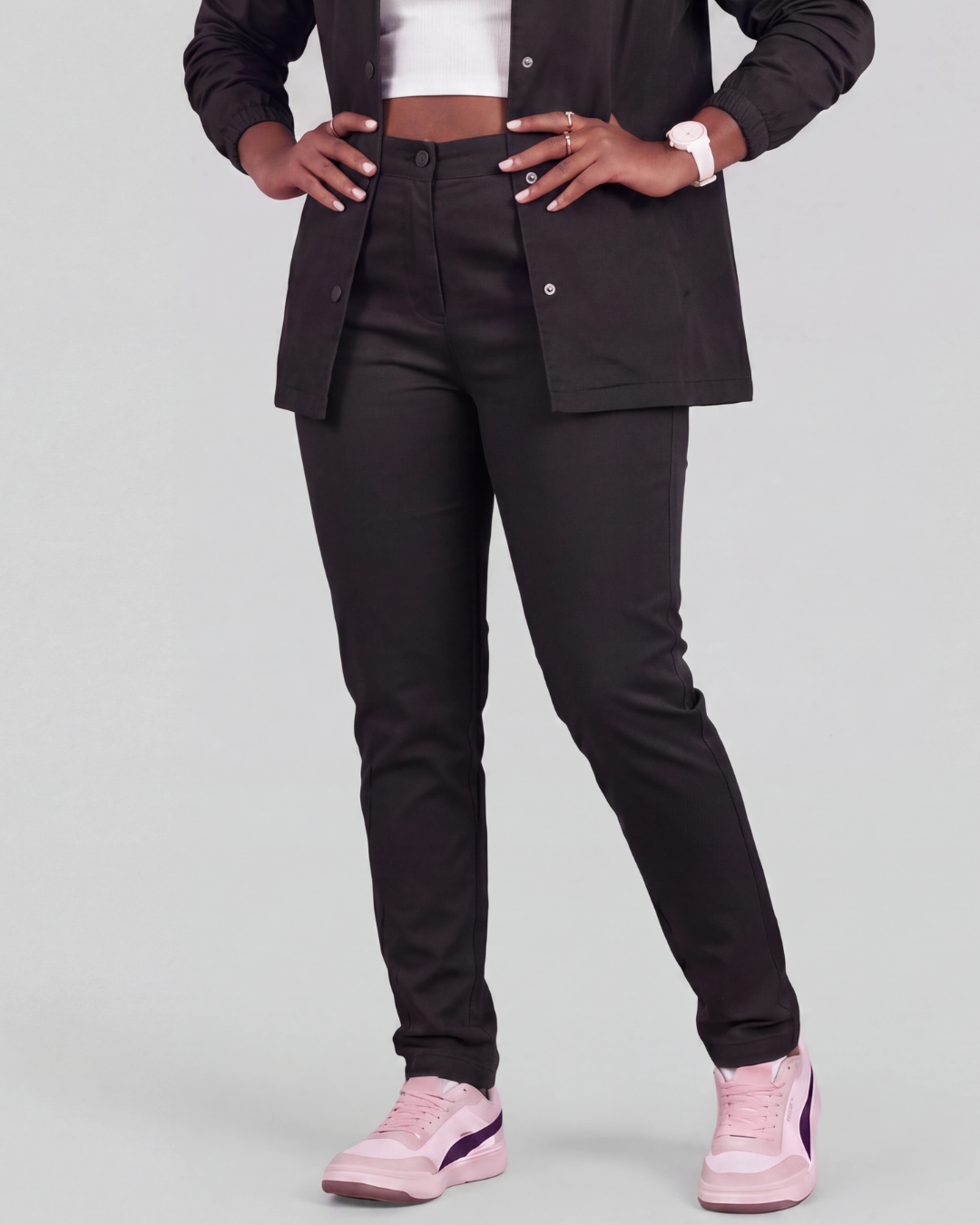 Women's Classic Chino Pants + Coach Jacket Set