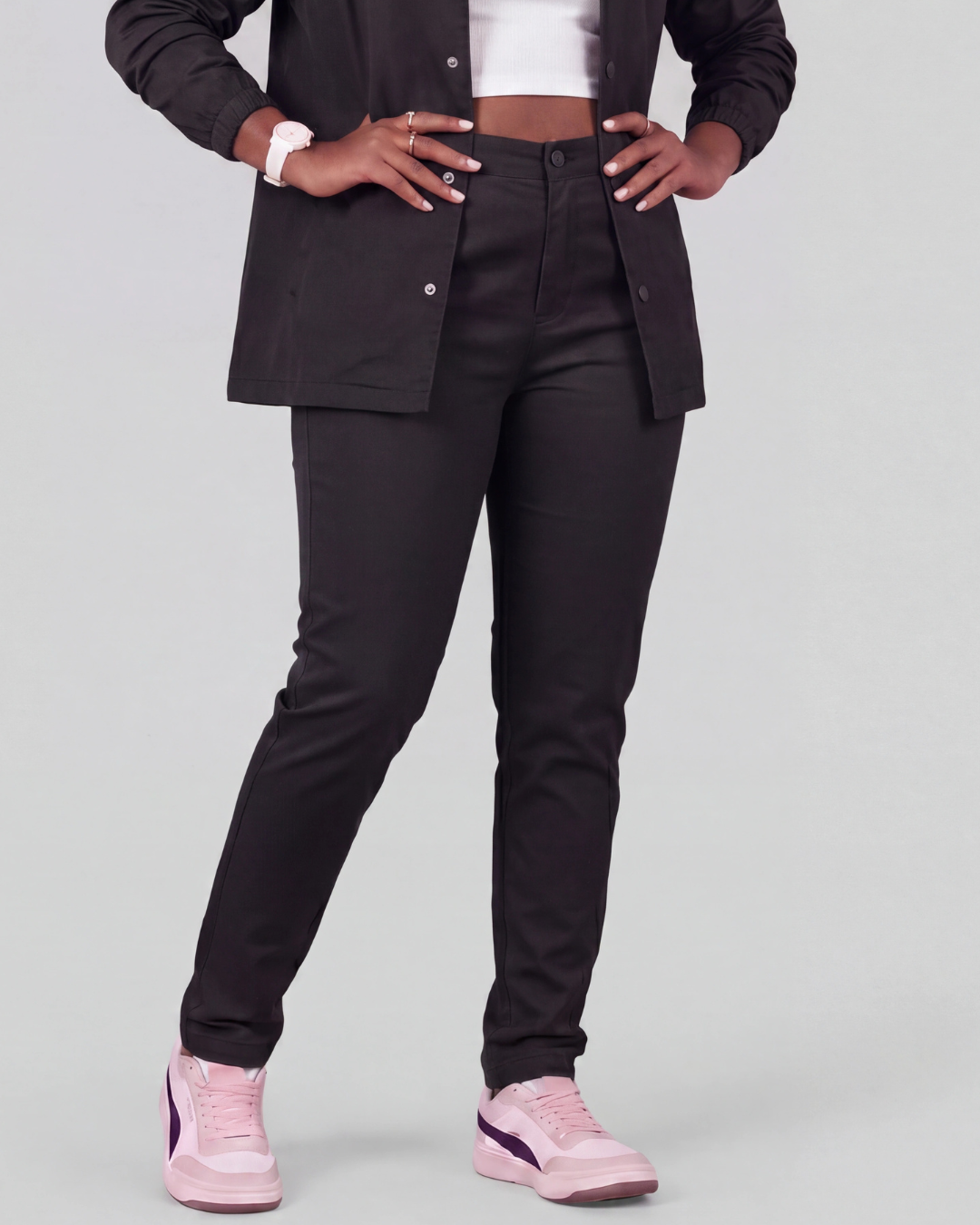 Women's Classic Chino Pants + Coach Jacket Set