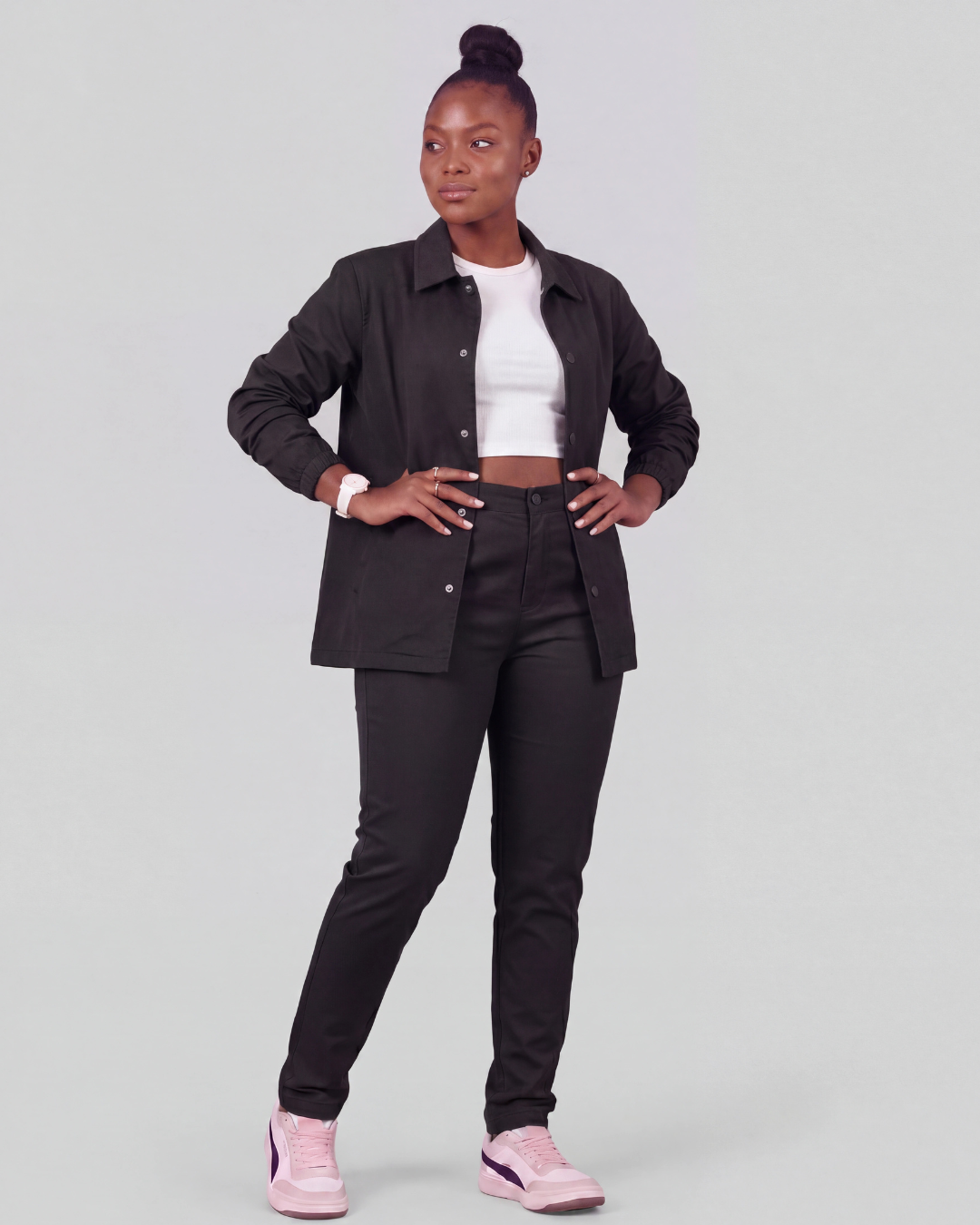 Women's Classic Chino Pants + Coach Jacket Set