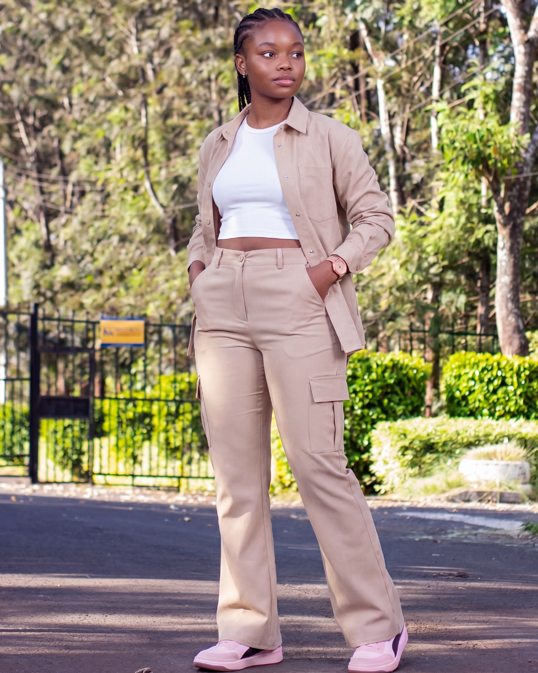 Girls' Relaxed Cargo Pants + Chore Jacket Set