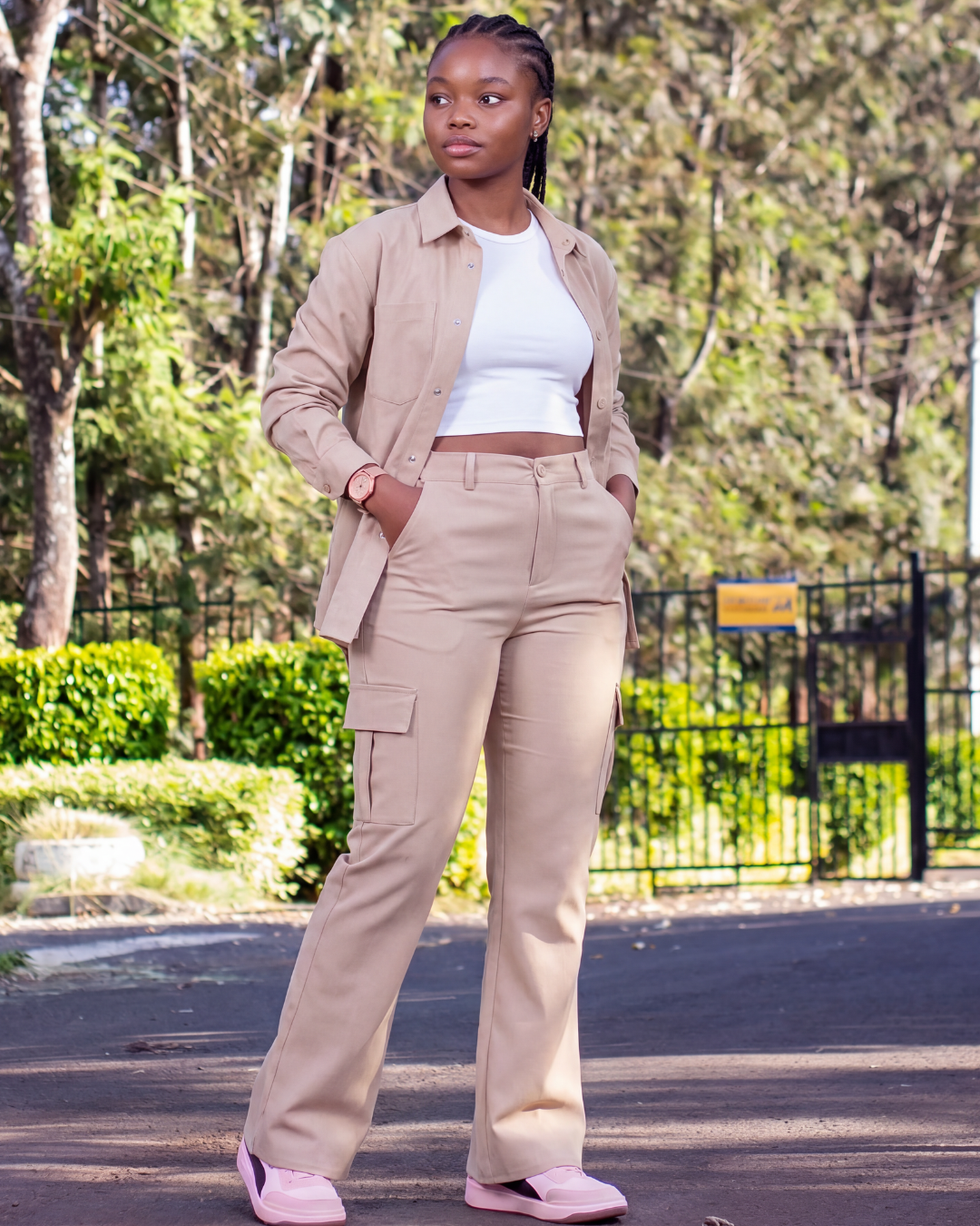 Girls' Relaxed Cargo Pants + Chore Jacket Set