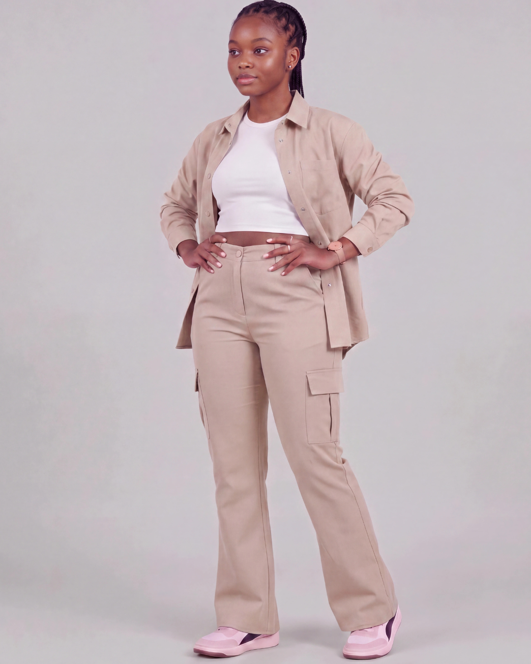 Girls' Relaxed Cargo Pants + Chore Jacket Set