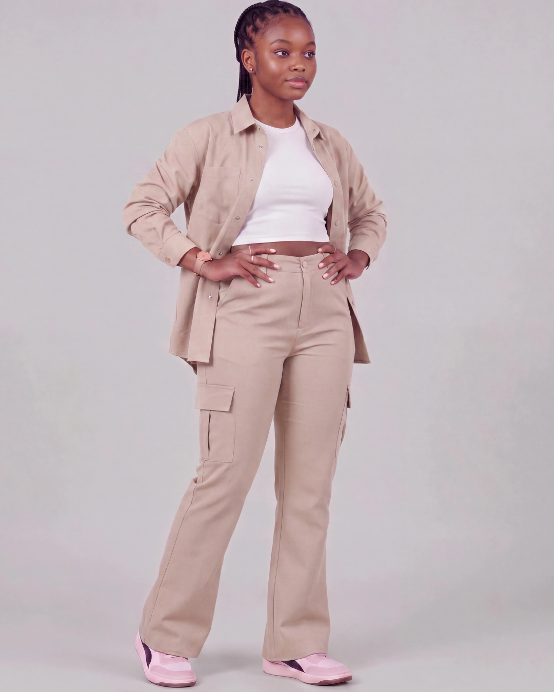 Girls' Relaxed Cargo Pants + Chore Jacket Set