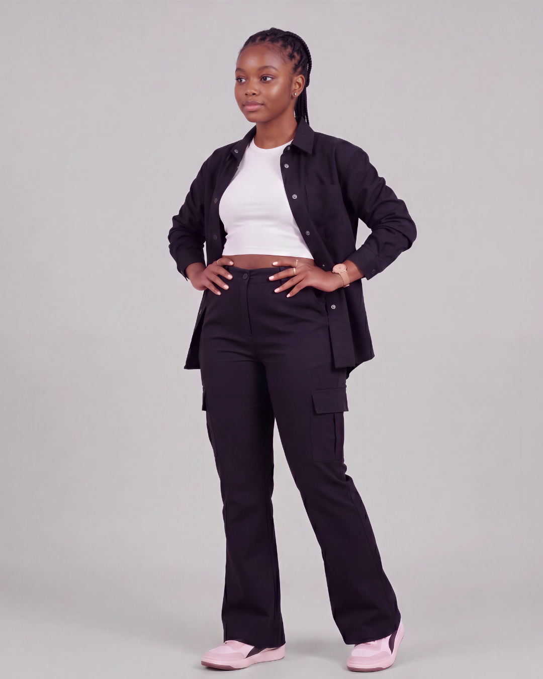 Girls' Relaxed Cargo Pants + Chore Jacket Set