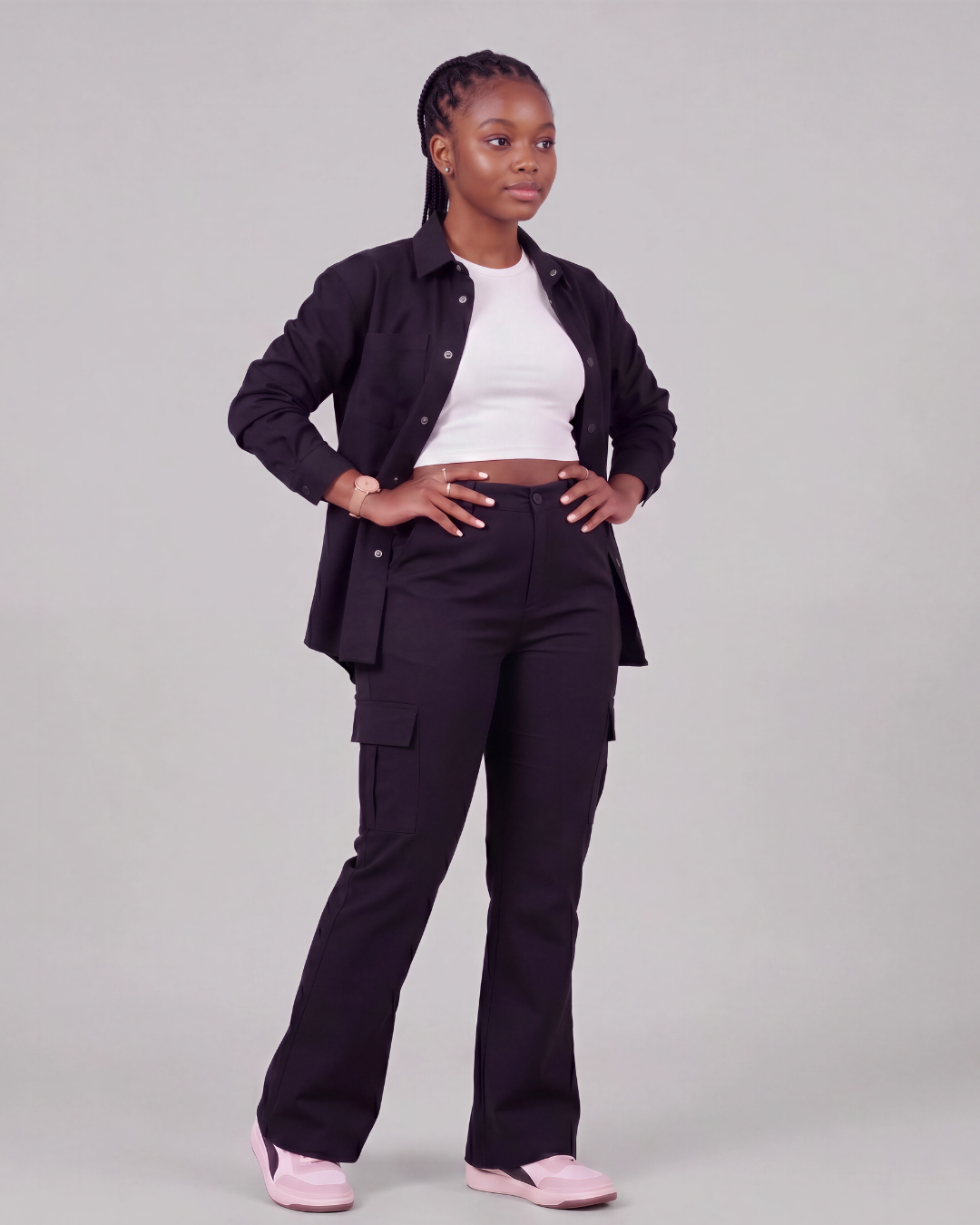 Girls' Relaxed Cargo Pants + Chore Jacket Set