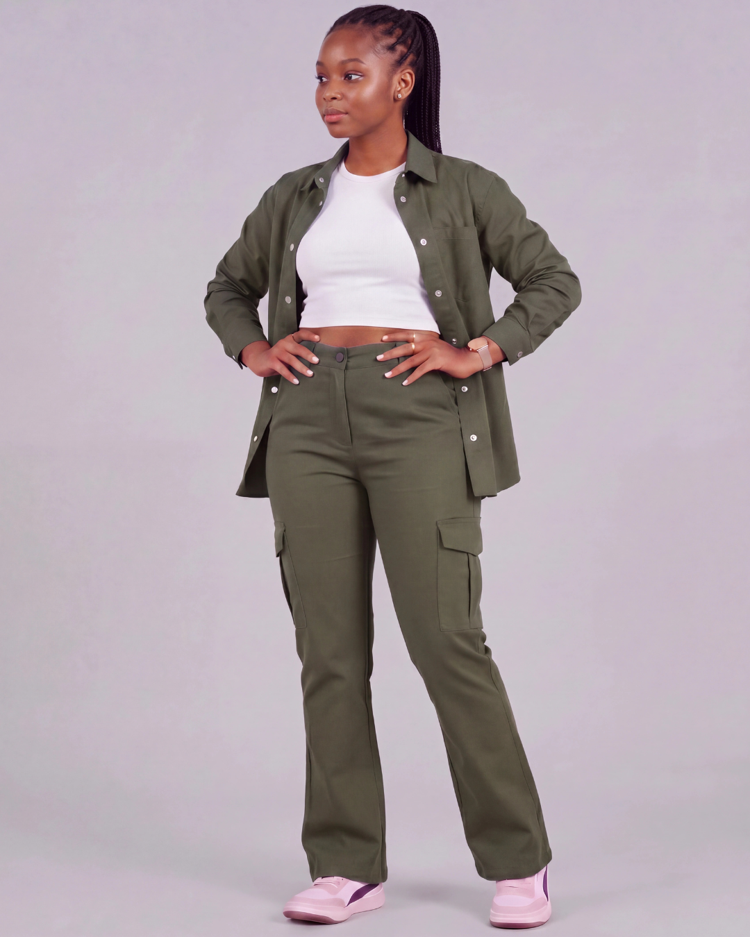 Girls' Relaxed Cargo Pants + Chore Jacket Set