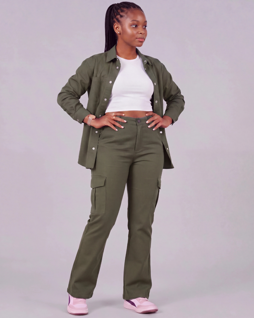 Girls' Relaxed Cargo Pants + Chore Jacket Set