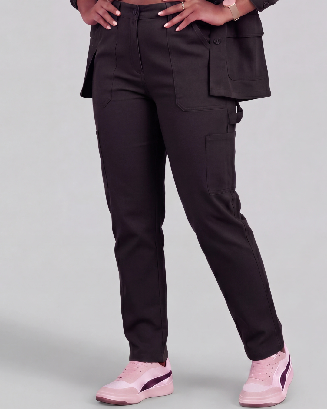 Girls' Carpenter Utility Pants + Four-Pocket Utility Overshirt Set