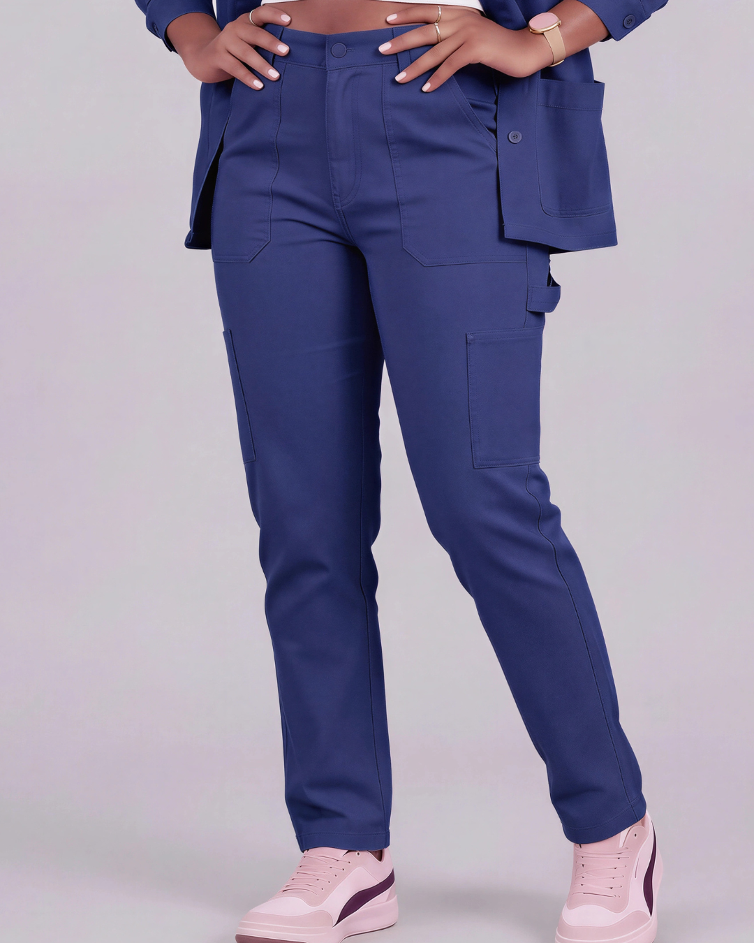 Girls' Carpenter Utility Pants + Four-Pocket Utility Overshirt Set