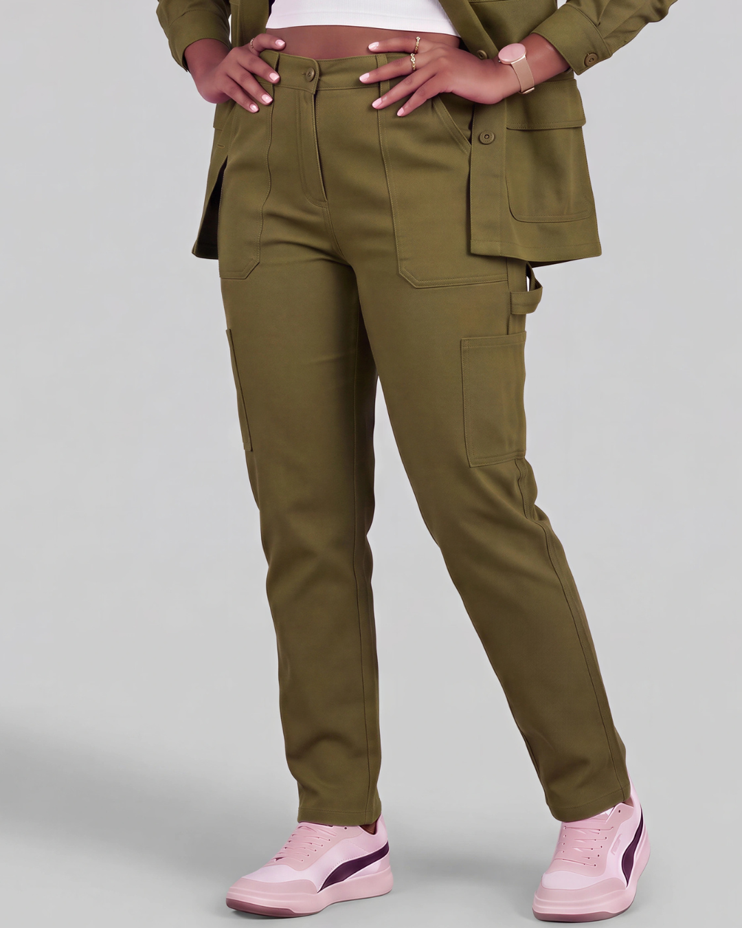 Girls' Carpenter Utility Pants + Four-Pocket Utility Overshirt Set