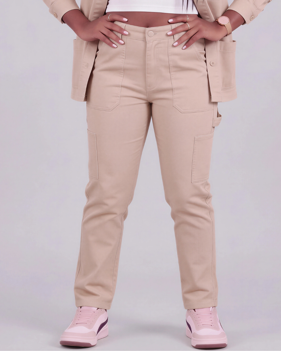 Girls' Carpenter Utility Pants + Four-Pocket Utility Overshirt Set