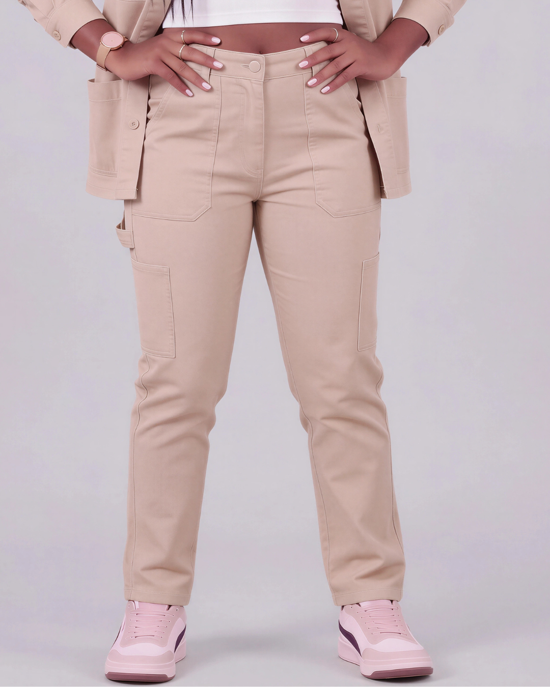 Girls' Carpenter Utility Pants + Four-Pocket Utility Overshirt Set