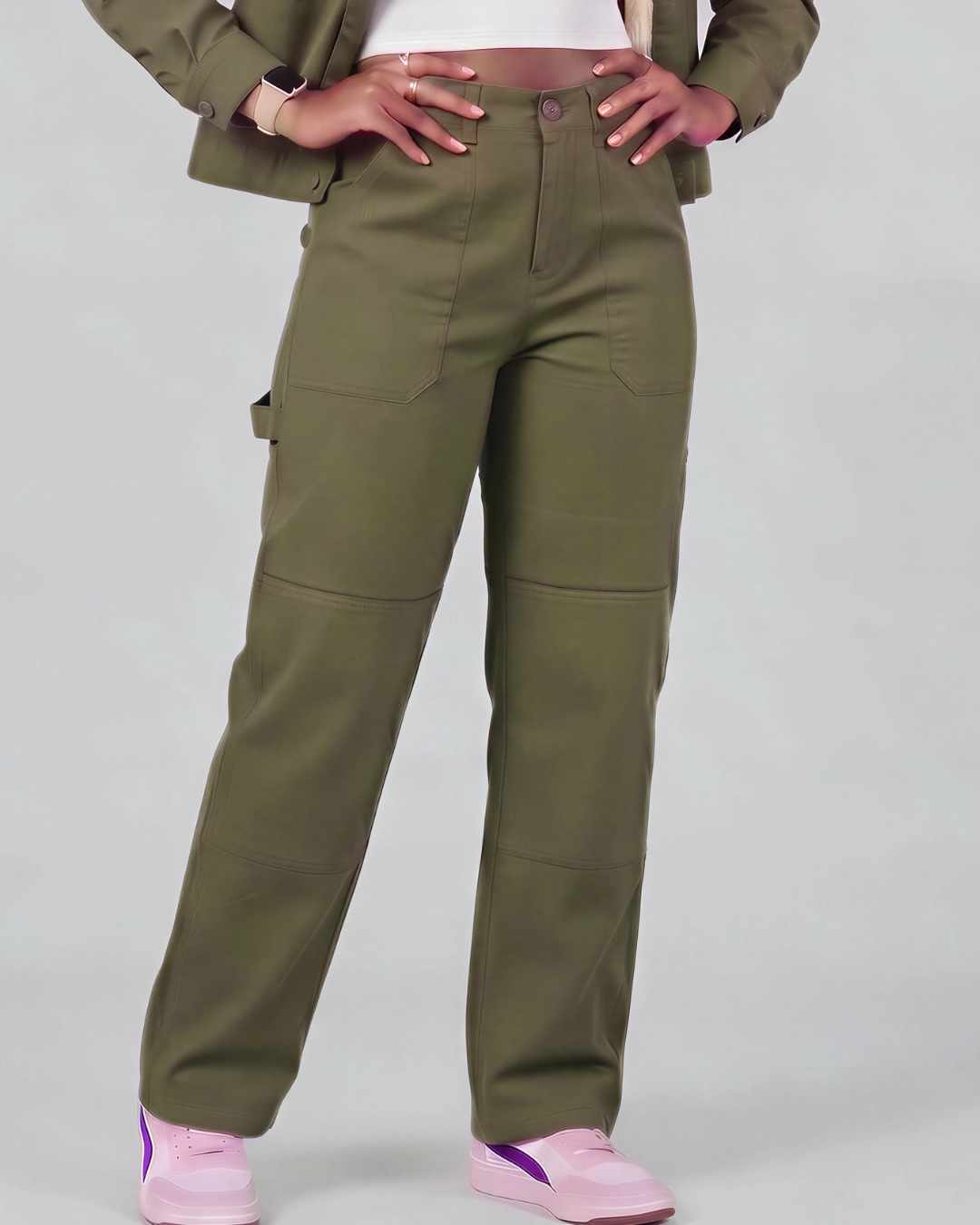Girls' Carpenter Utility Pants + Sherpa-Lined Chore Jacket Set